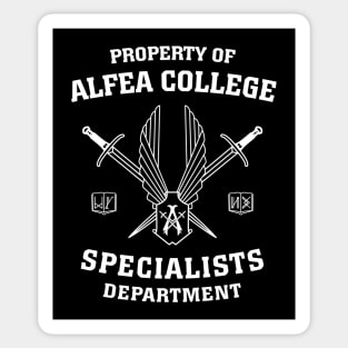 Property of Alfea College: Specialists Department Sticker